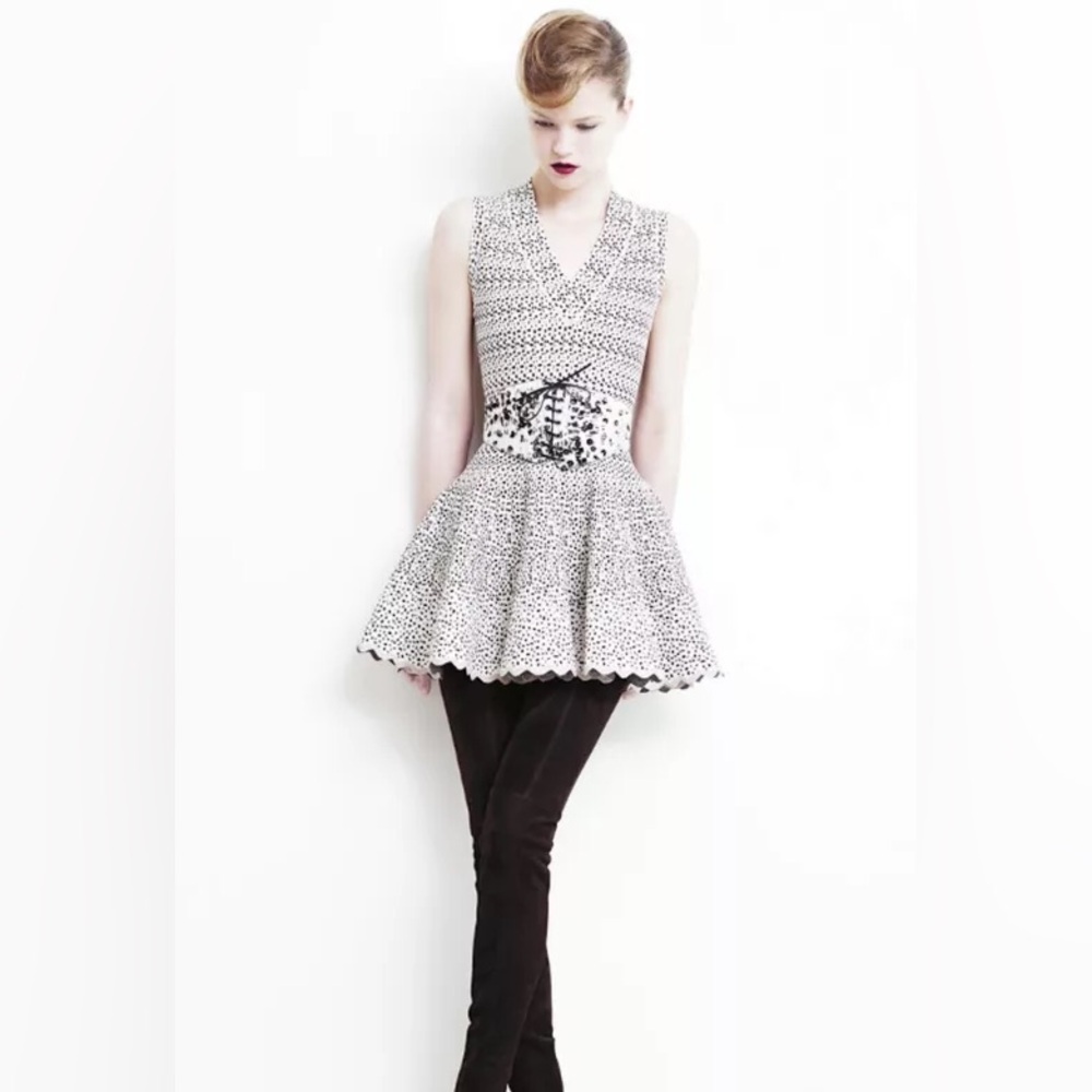 Alaïa Leopard Knit Skater Dress